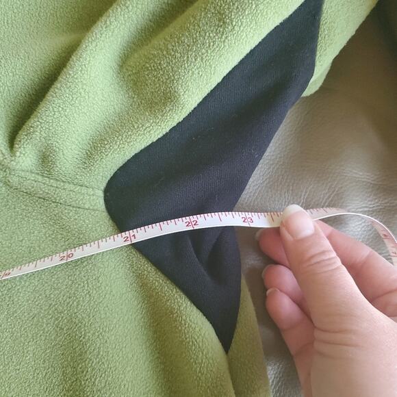 L.L. Bean Zip Up Polartec Fleece Jacket Women's Size Large Sage Green and Grey L - Picture 14 of 16
